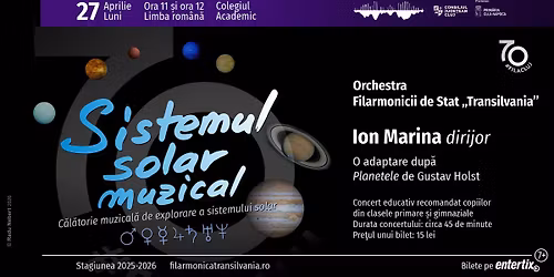 Premier\u0103 - concert educativ - SISTEMUL SOLAR MUZICAL