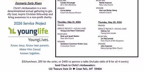 Christ's Ambassadors Luncheon Speaker Series