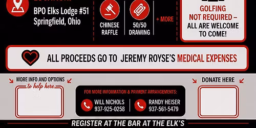Tee Off For Royse - Golf Scramble to Benefit Medical Bills