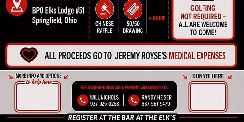 Tee Off For Royse - Golf Scramble to Benefit Medical Bills