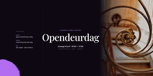 Shoonya Dance Opendeurdag: Free Dance Trials in Ghent! \ud83d\udc83\u2728