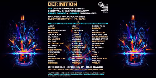 The Great Ormond Street Hospital DNB Jungle Fundraiser 2026