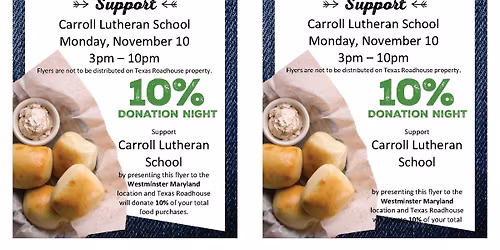 Texas Roadhouse dinner fundraiser