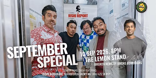 The Rishi Report LIVE! SEPTEMBER SPECIAL ! A LIVE Comedy Panel Show
