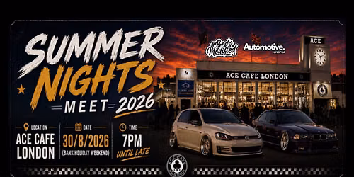 #BedsModified Summer Nights 2026 - Ace Cafe