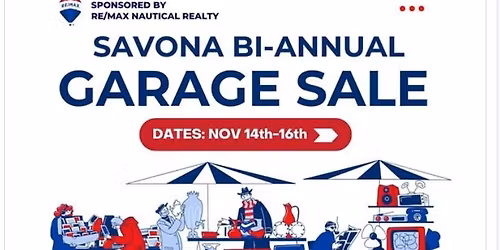 Savona Neighborhood Garage Sale Nov 14-15-16