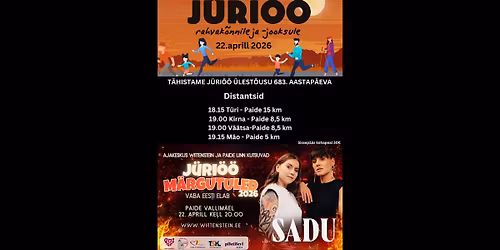 J\u00fcri\u00f6\u00f6 rahvak\u00f5nd- ja jooks 2026