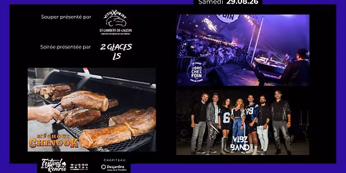 Souper-spectacle du Festival de la Rentr\u00e9e avec les fameux Dueling Pianos et Vibz Band