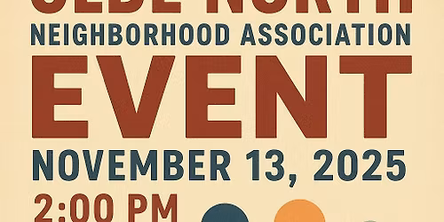 Olde North Association Community Event! Think Out Of It Mental Health Coaching.