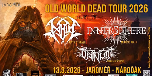 OLD WORLD DEAD tour 2026: JAROM\u011a\u0158 13.3.2026