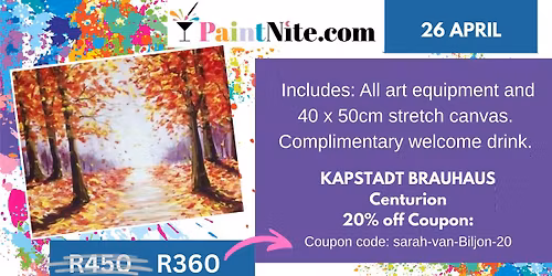 Paint Nite with Sarah - Kapstadt Brauhaus Family Event