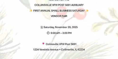 Small Business Saturday Vendor Fair