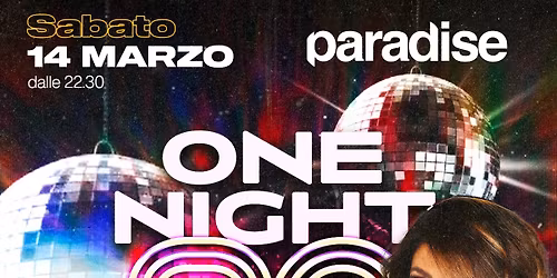🪩 ONE NIGHT 80 • w/CRISTINA D'AVENA • Paradise