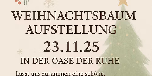 Weihnachtsbaumaufstellung