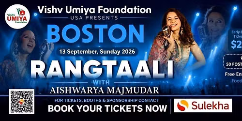 Rangtaali with Aishwarya Majmudar Garba 2026 in Boston 
