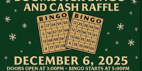 It's a GIANT Christmas Sportsmans Bingo & Cash Raffles!!! 