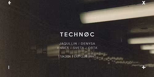DJ Jaqullin presents: TECHN\u00d8C \u2192 17.4.2026 | EXIT Club Brno