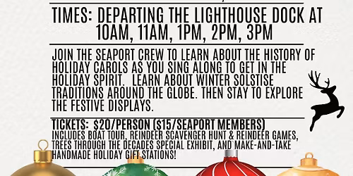 New! Caroling Through the Decades Boat Tour at Tuckerton Seaport