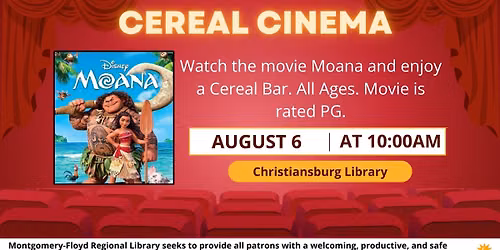 Cereal Cinema: Moana