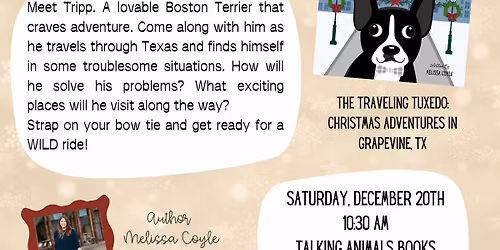 Christmas Storytime and Craft with Tripp the Traveling Boston Terrier