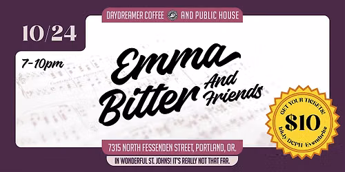 Emma Bitter  - Live Music in St. Johns