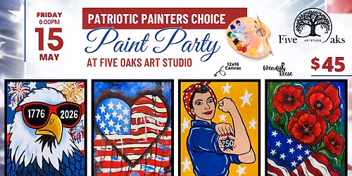 Patriotic Painters Choice at Five Oaks Art Studio