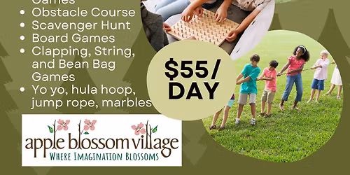 Outdoor Games Camp, ages 6 - 11 years