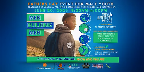 Men Building Men - Male Youth Event (Grades 4-12)  June 20 2026