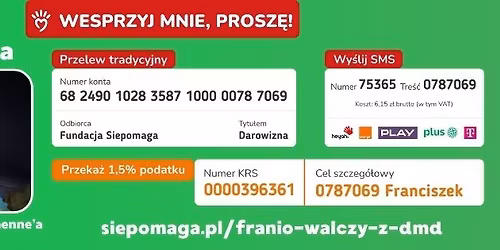 Metr za metrem po zdrowie Frania - Bieg charytatywny
