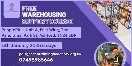 Warehousing Support Course, Ashford - 5 days