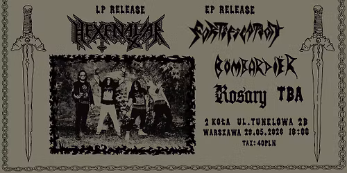 Hexenaltar LP Release Party - B\u00f6mbardi\u00ebr, Fortification, Rosary + TBA