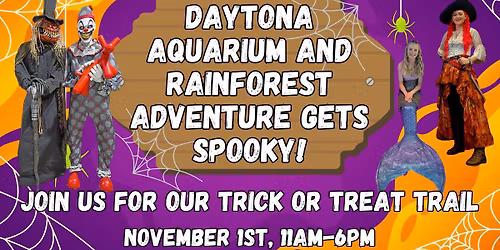 Trick or Treat Trail at the Daytona Aquarium and Rainforest Adventure!