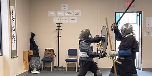 Sword and Shield Fight Practice\u2013Wichita Fighters training with us in Hays