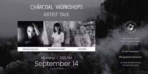 Charcoal Workshops Artist Talk w\/ Ackerman, Guilmoth, & Zellar