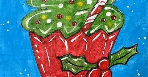 "Christmas Tree Cupcake" In-Studio Paint Party!