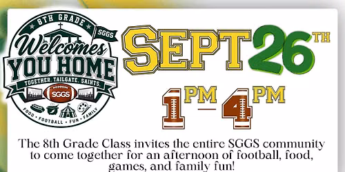 8th Grade Welcomes You Home: Tailgate and Chili Cookoff