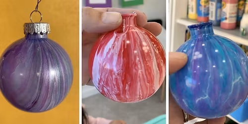 Acrylic Pour Christmas Ornaments at WBB