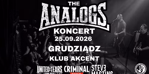 GRUDZI\u0104DZ: 25.09.2026: THE ANALOGS + The United Tears + Criminal Tango + Steve Martins- Klub Akcent