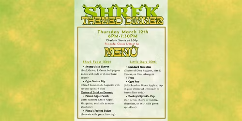 Swamp-Themed Dinner & Movie Night