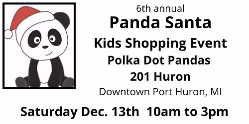 Panda Santa Kids Shopping Day