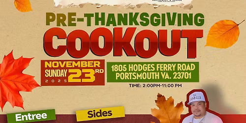 Pree THANKSGIVING COOKOUT 