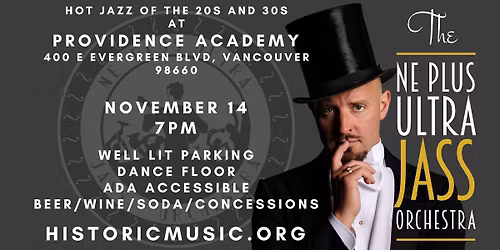 The Ne Plus Ultra Jass Orchestra at Providence Academy Ballroom