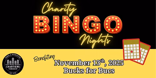 Monthly Bingo - 11\/13 - Charity Partner: Bucks for Bucs