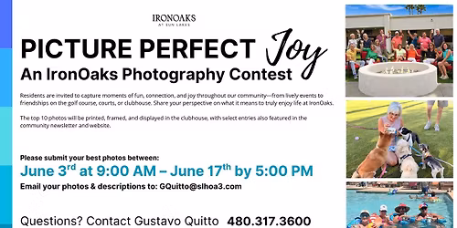 Picture Perfect Joy: An IronOaks Photography Contest