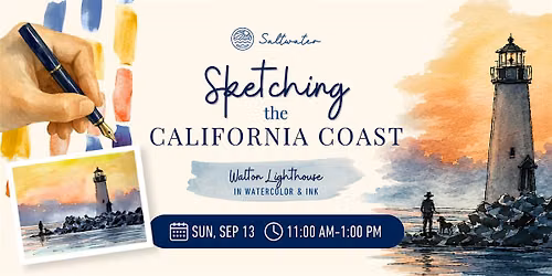 Sketching the California Coast: Walton Lighthouse in Watercolor & Ink