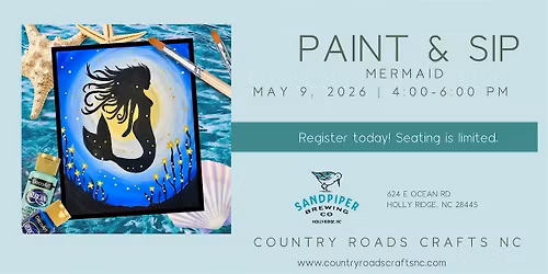 Paint & Sip: Mermaid @ Sandpiper Brewing Co.