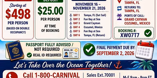 Cousins Carnival Cruise Takeover - Carnival Legend