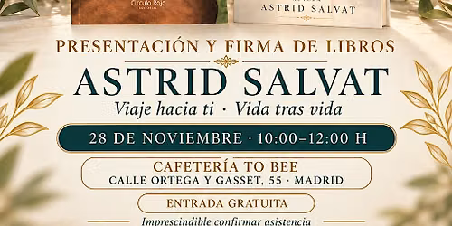 Presentaci\u00f3n y firma de libros Astrid salvat