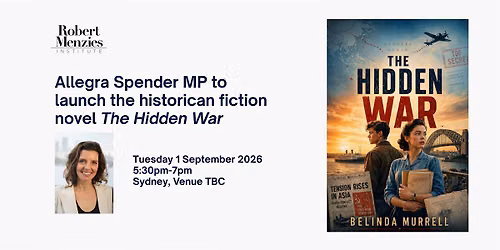 Allegra Spender MP to launch the novel 'The Hidden War'