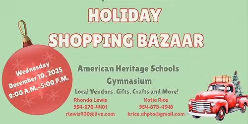 Holiday Shopping Bazaar